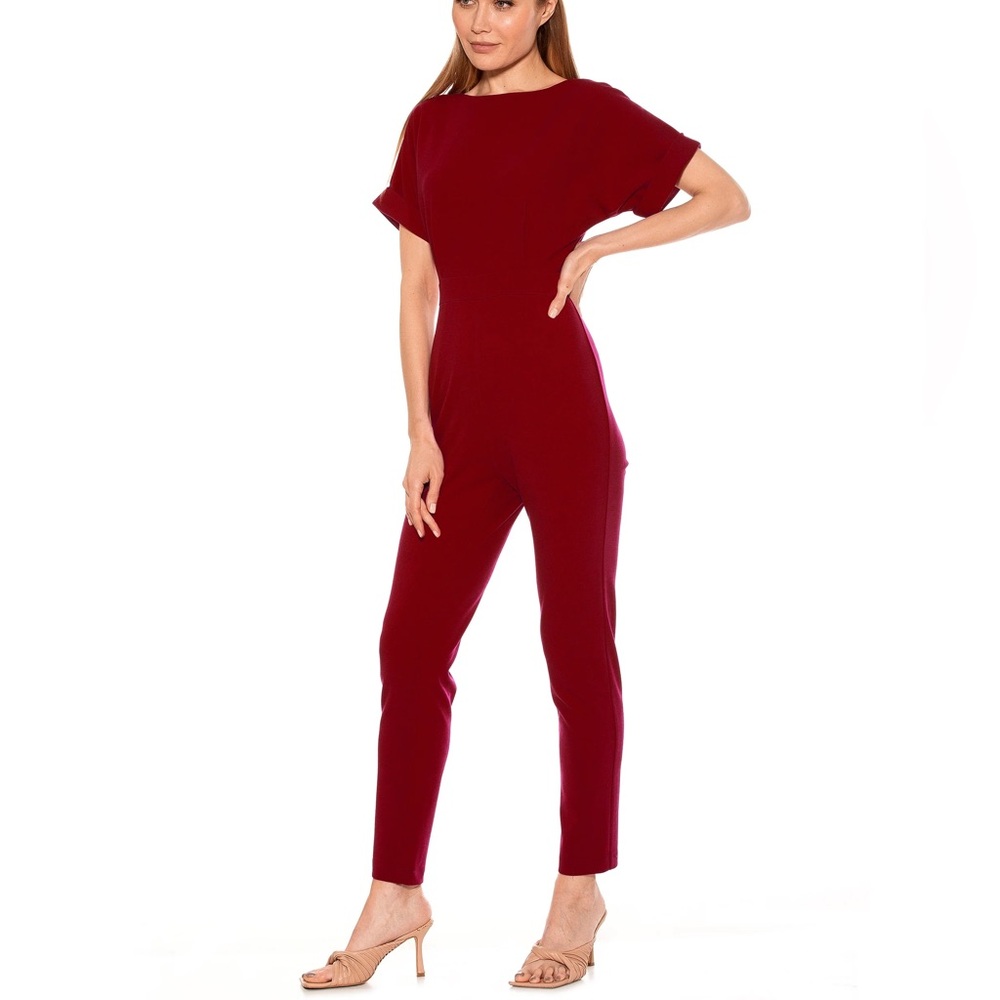 NWT Alexia Admor Sadie Jumpsuit Cranberry Woman’s XS